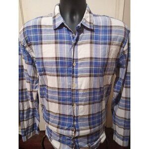 PAUL SMITH JEANS Shirt Men's Large L Multicolor Slim Fit Button Up 100% Cotton